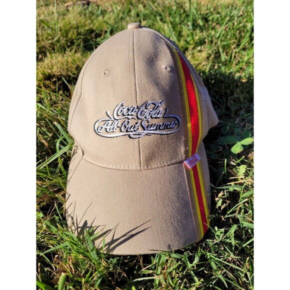 Coca-Cola Hat All Out Summer Tan Adjustable Cap - Picture 1 of 6